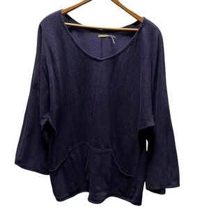 Max Studio Navy Top Medium